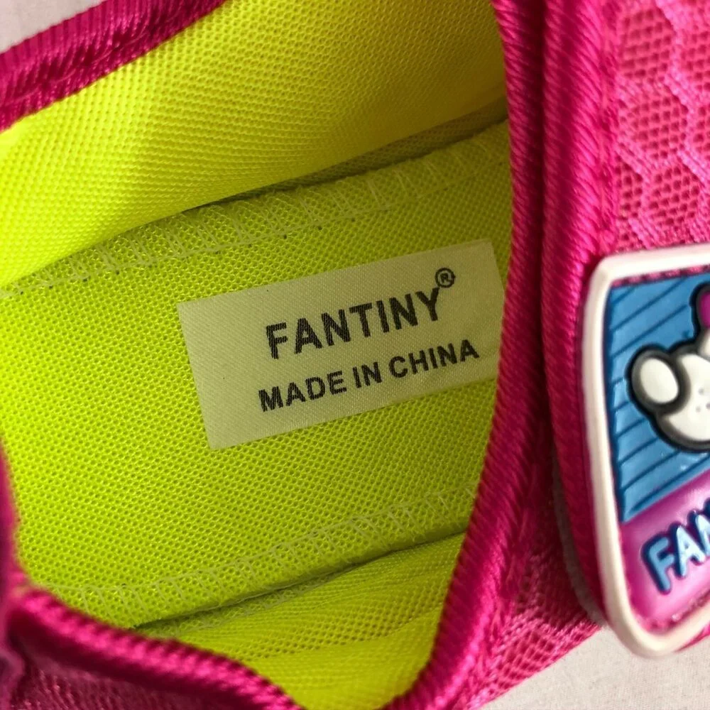 Fantiny Girls Water Shoes Slip On Hook & Loop Fabric Mesh Pink Size 32 US 1